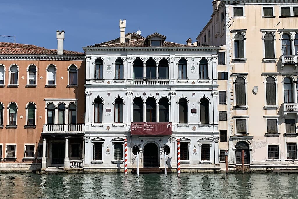 The Palazzo Vendramin Calergi on the Grand Canal in Venice, Italy, a noteworthy example of the Venetian Renaissance.